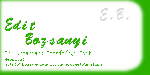 edit bozsanyi business card